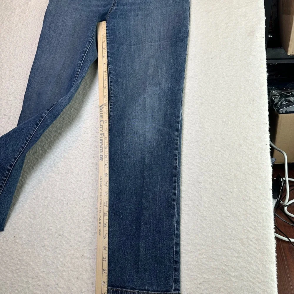 Talbots Womens Blue Straight Leg Jeans Medium Wash‎ Stretch Size 12 Denim Pants